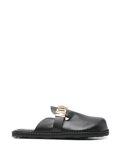 Moschino logo-plaque mules