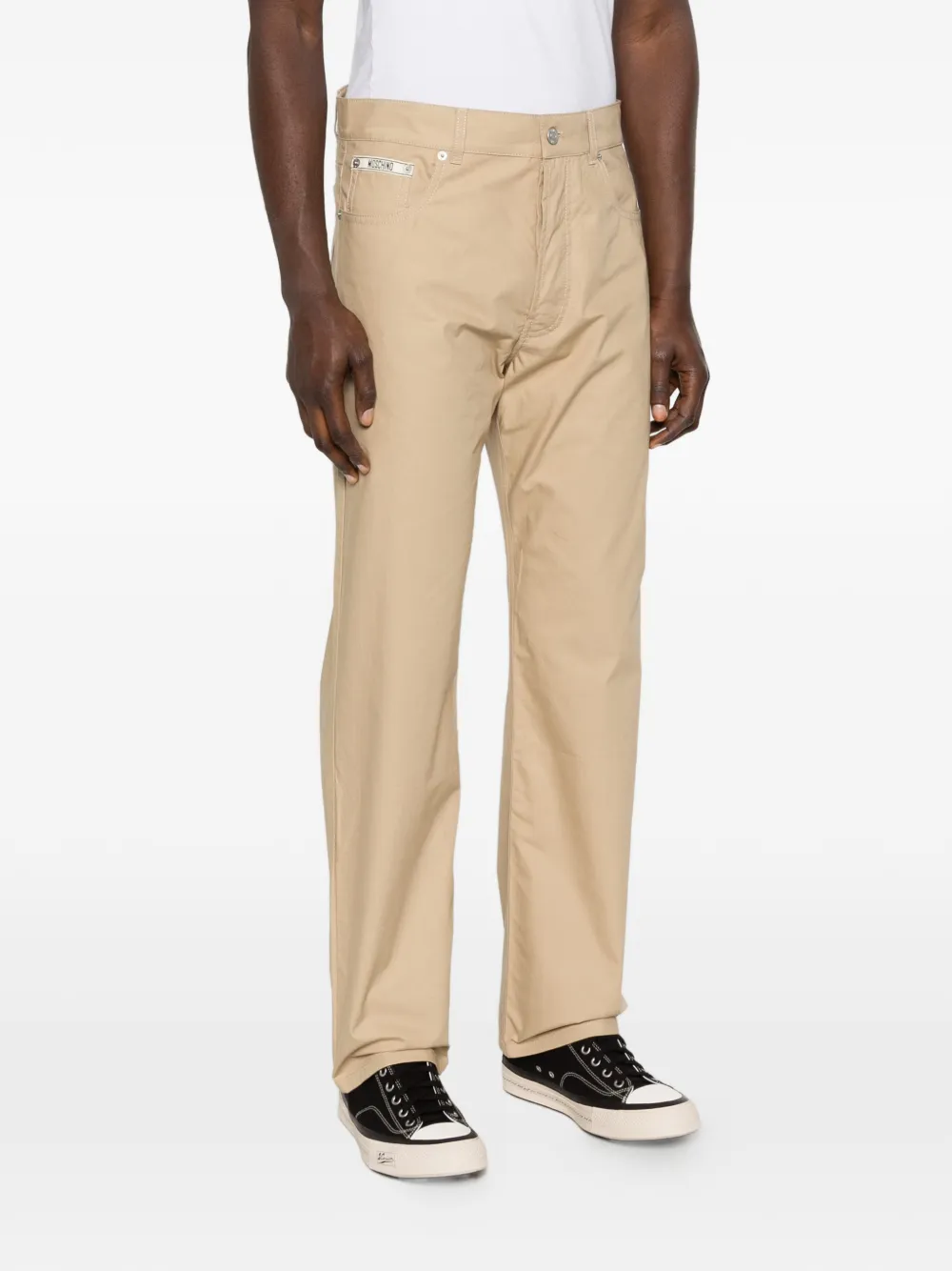 Moschino Broek met toelopende pijpen Beige