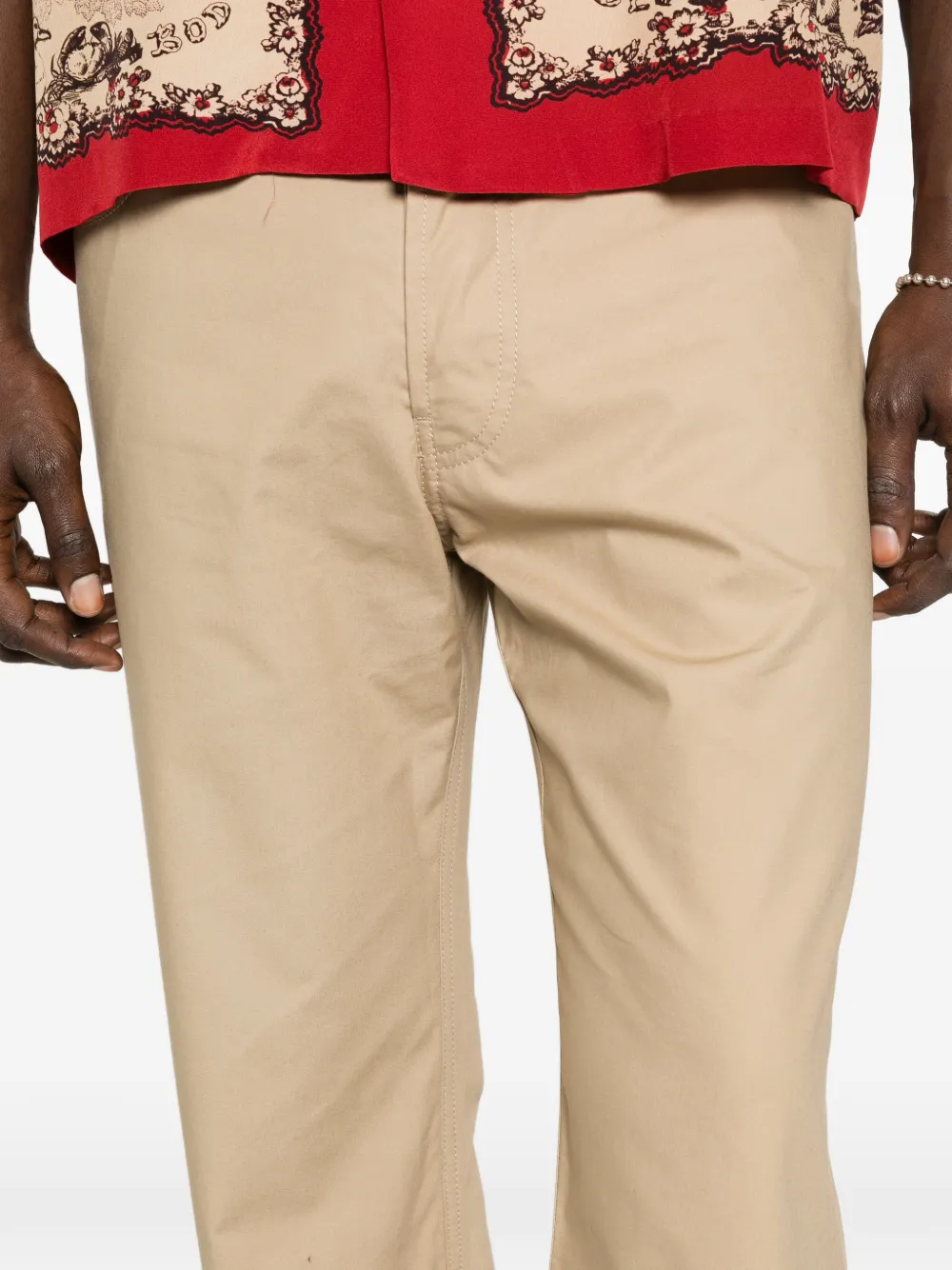 Moschino Broek met toelopende pijpen Beige