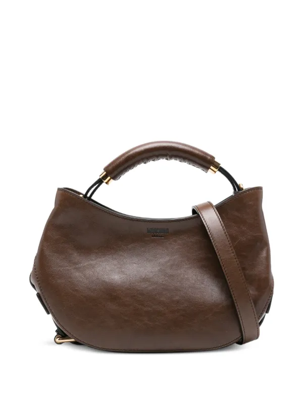 Moschino Logo-lettering Tote Bag in Brown