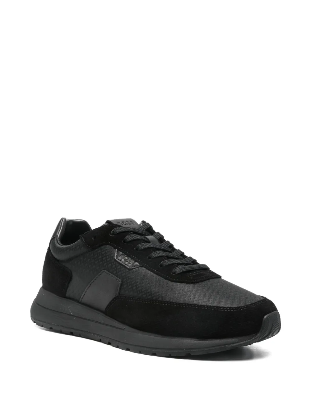BOSS panelled trainers Zwart