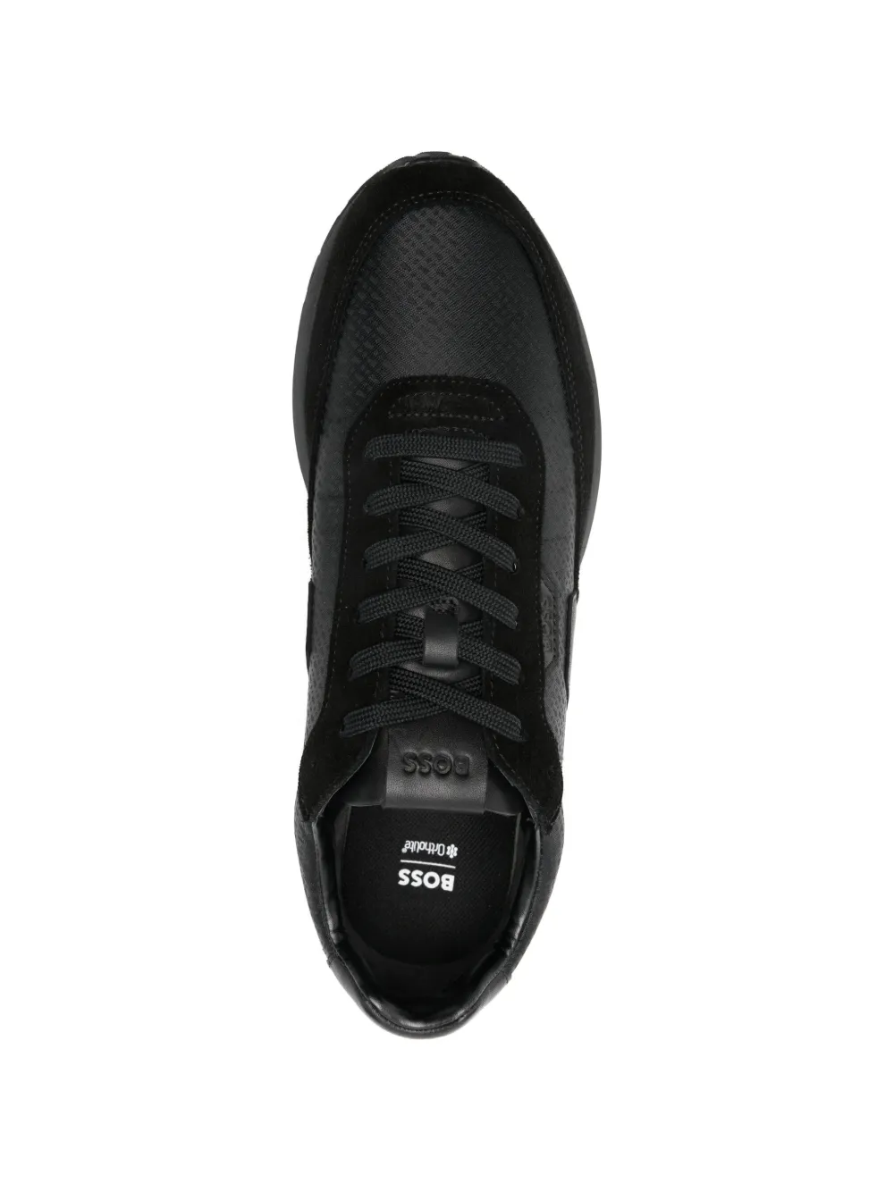BOSS panelled trainers Zwart