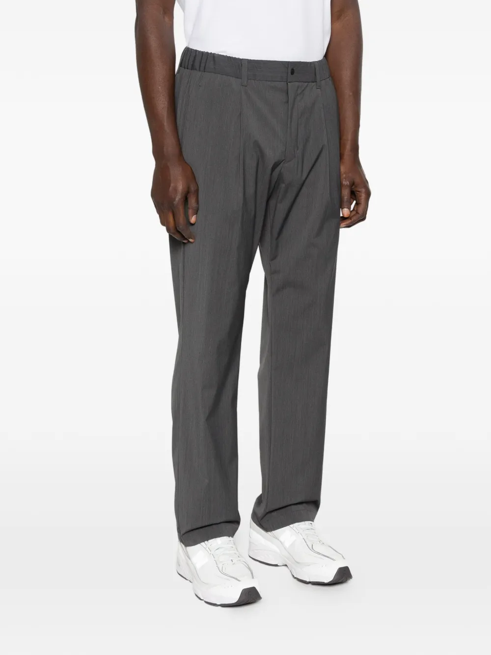Elasticated Herringbone Trousers