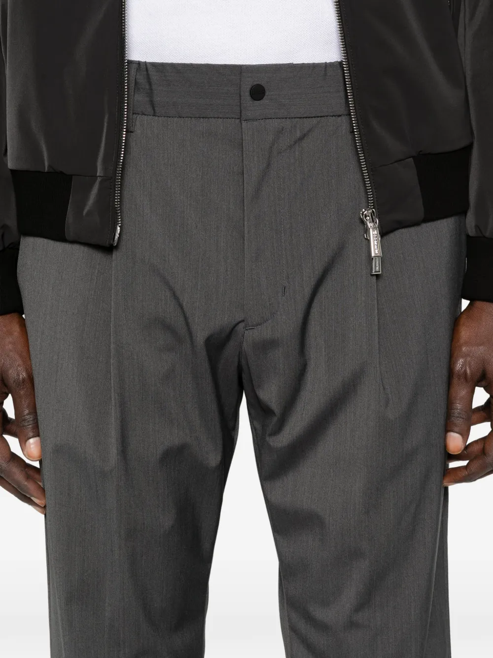 Elasticated Herringbone Trousers