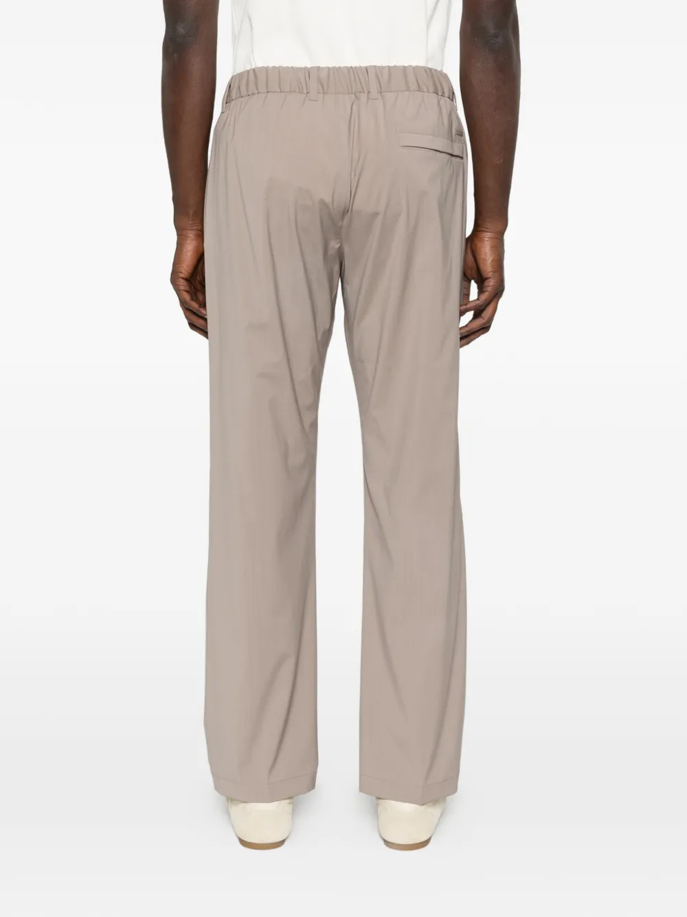 Herno Elastische broek met plooien Beige