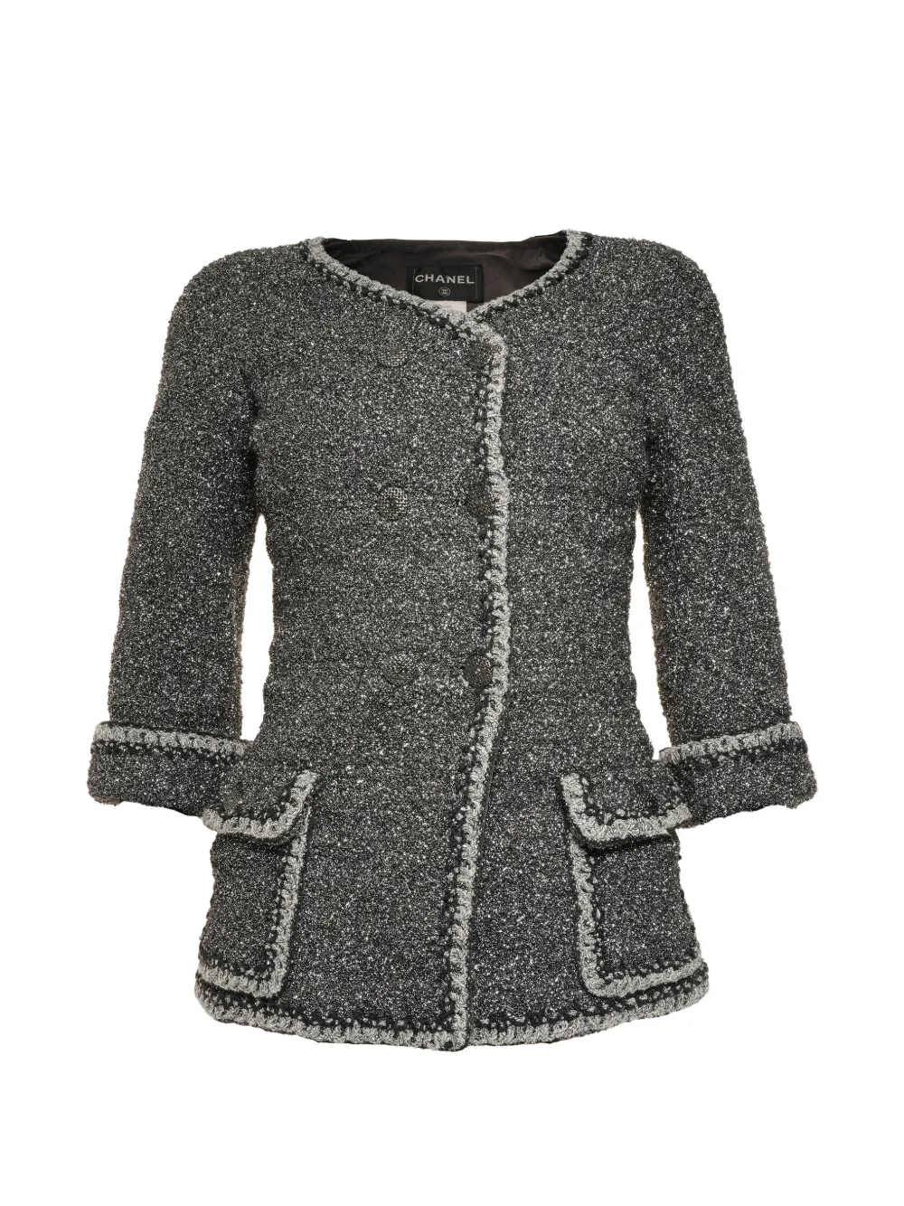 CHANEL Pre-Owned 2014 tweed jacket - Grigio