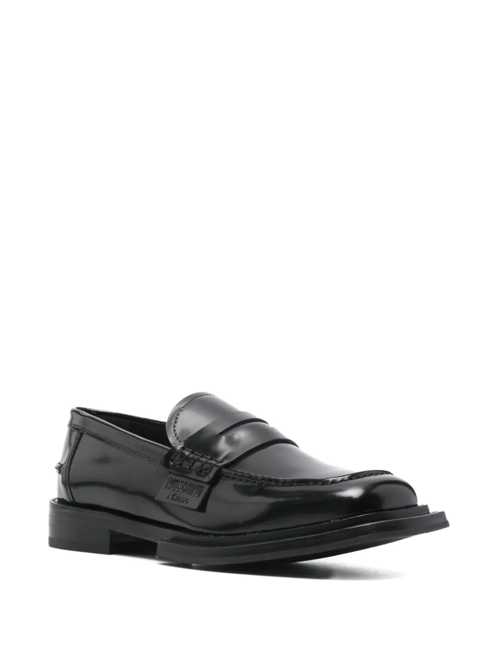 Moschino penny leather loafers Zwart