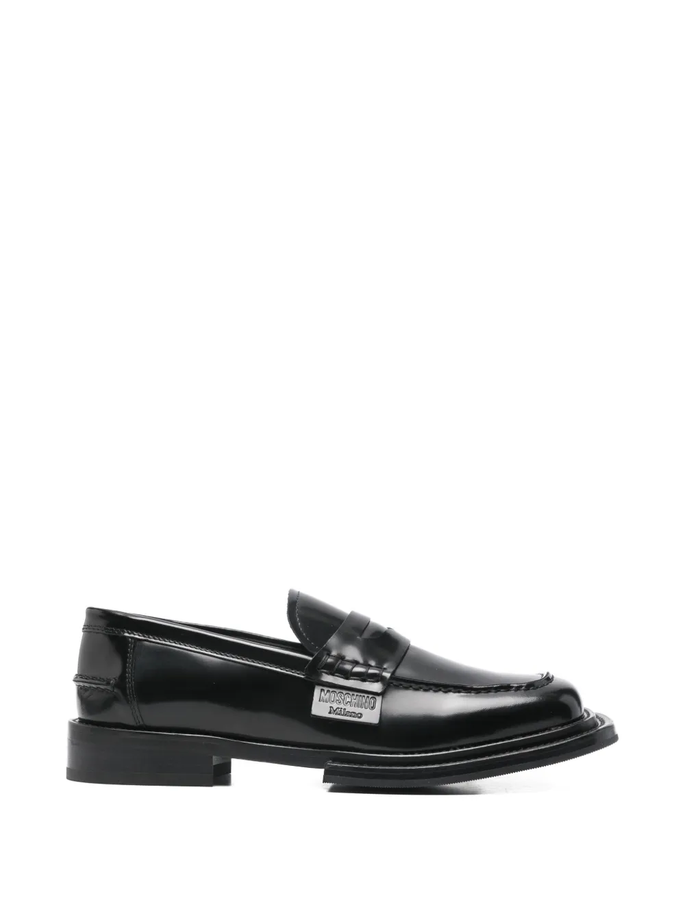 Moschino penny leather loafers Zwart