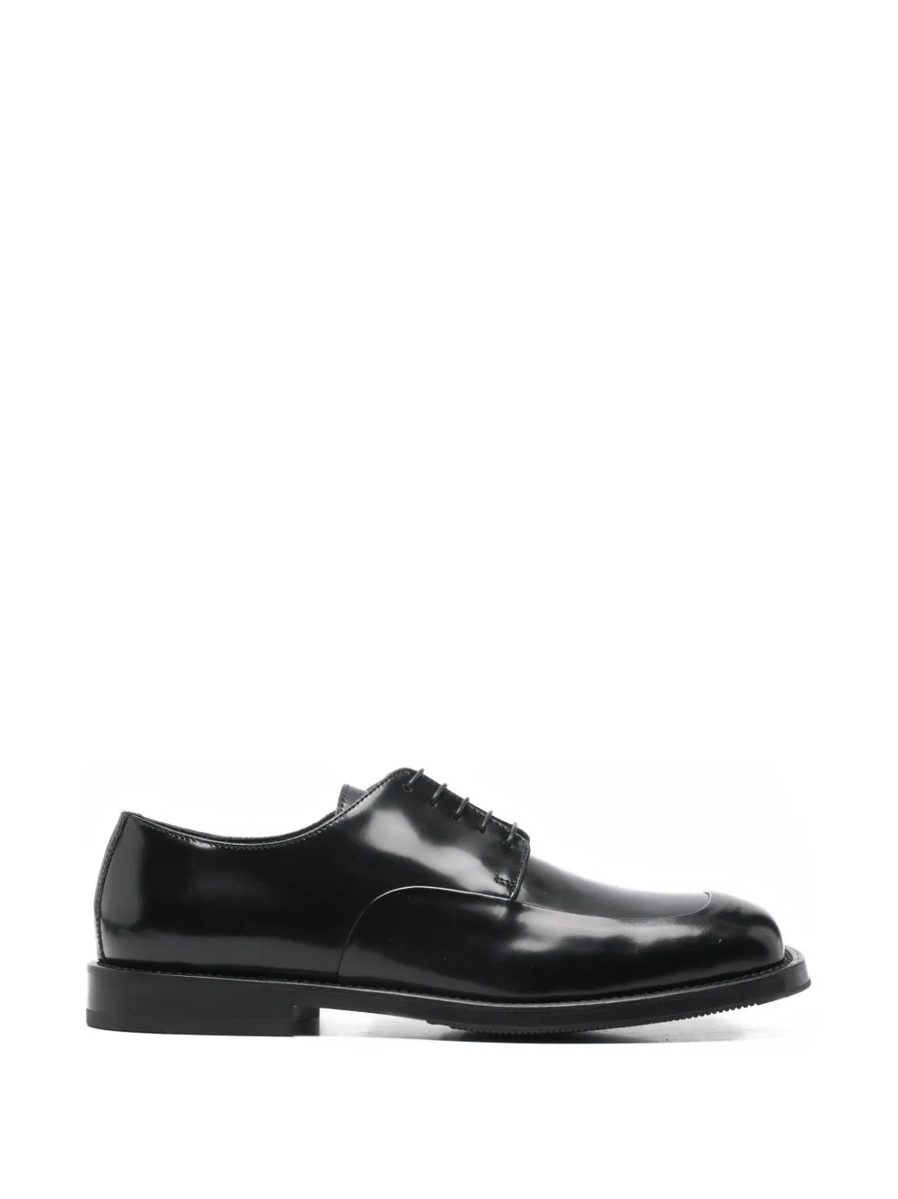 Moschino lace-up leather derby shoes Zwart