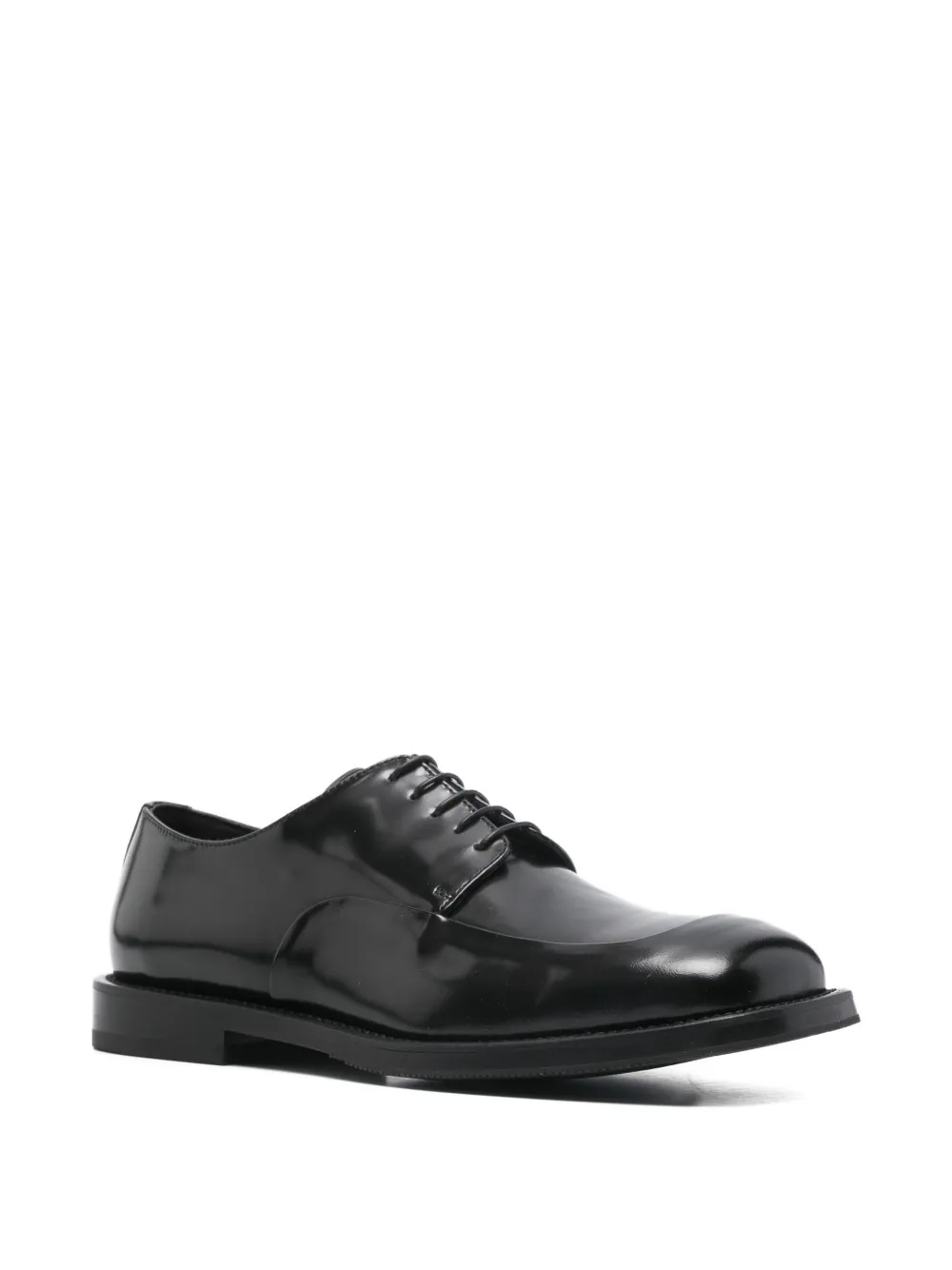 Moschino lace-up leather derby shoes Zwart