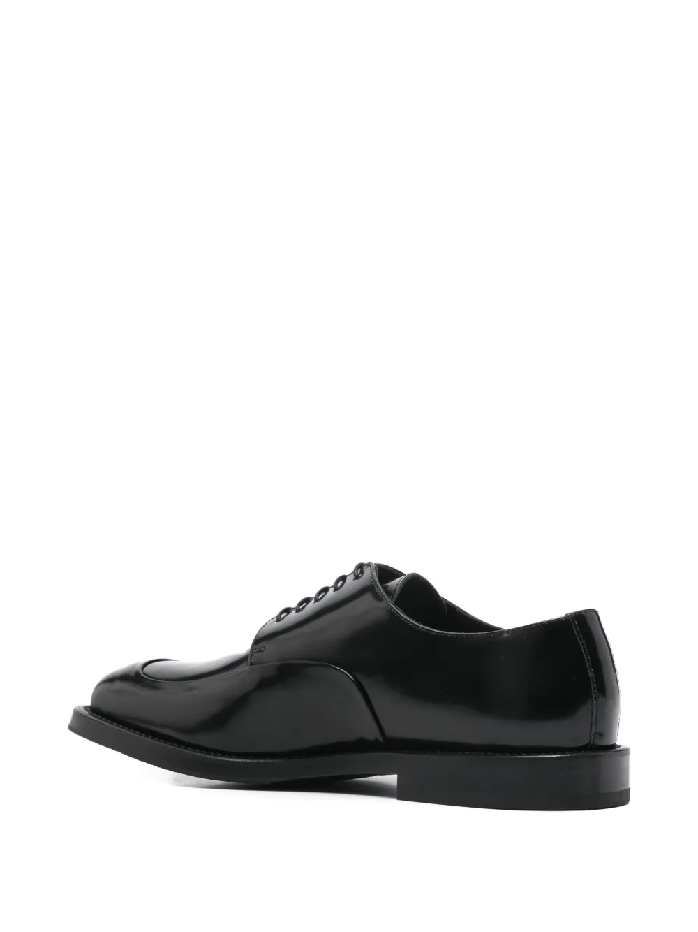 Moschino lace-up leather derby shoes Zwart