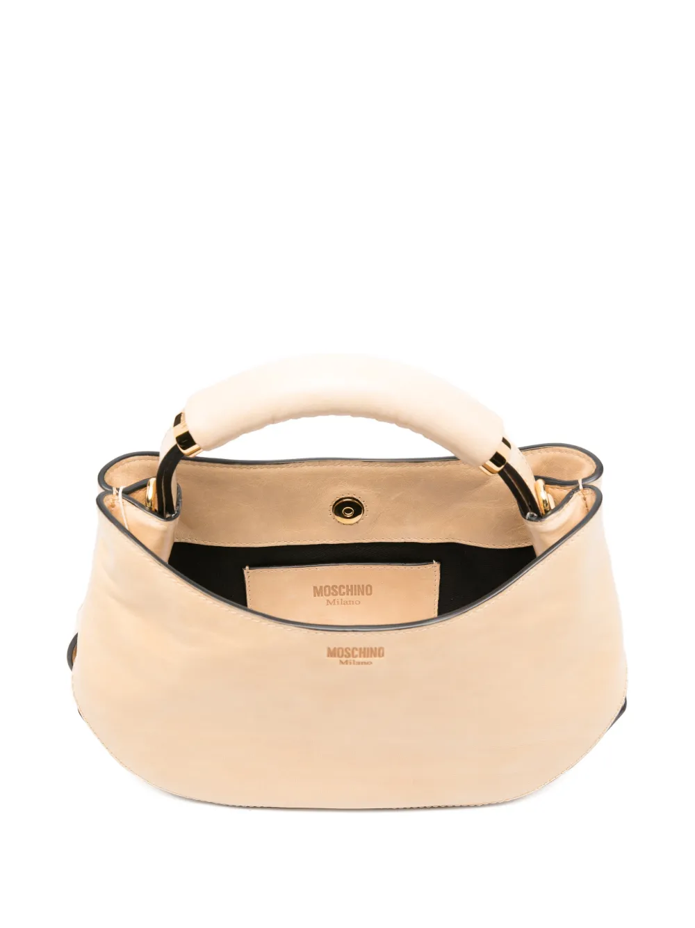 Moschino Shopper met logo Beige