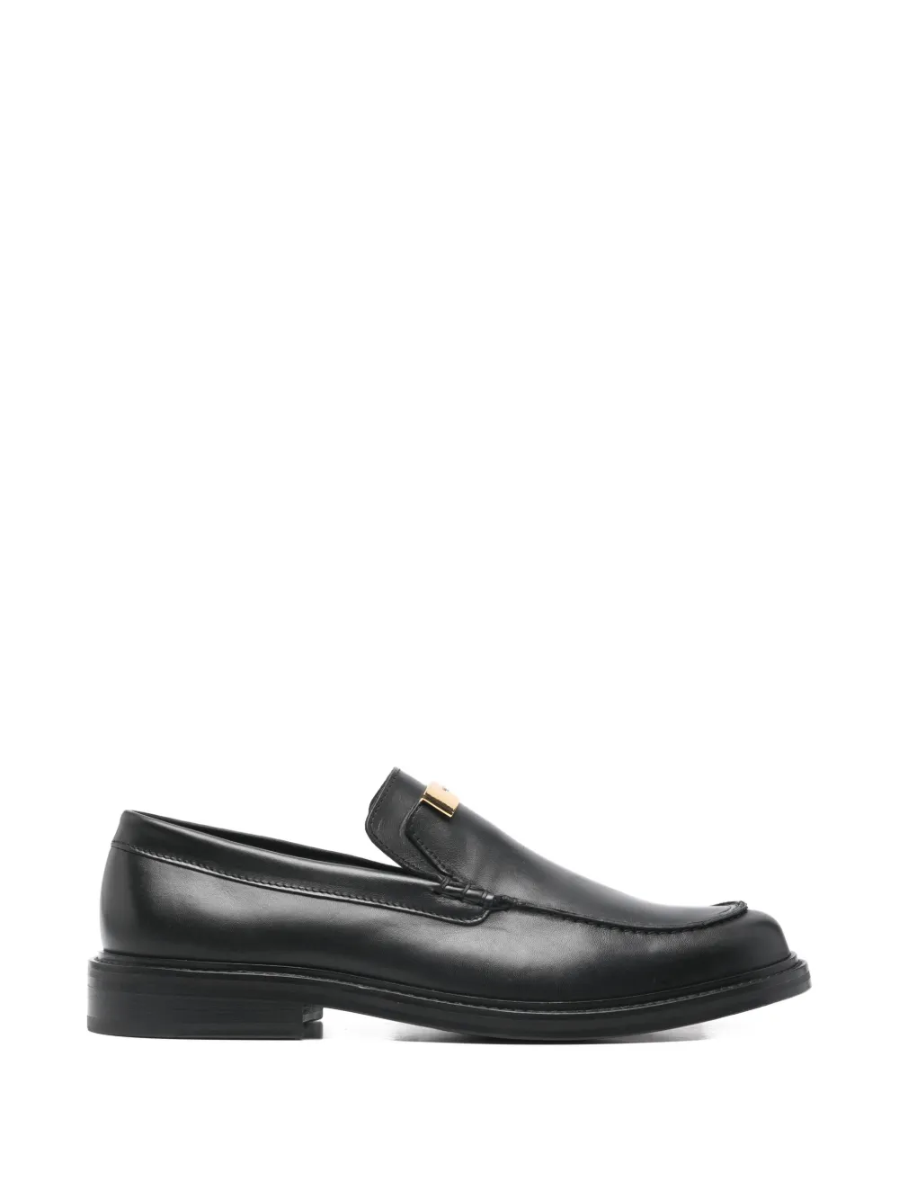 Moschino logo leather loafers - Nero