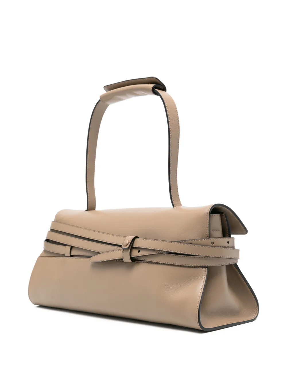  Moschino Buckle Detail Tote Bag - Neutrals 