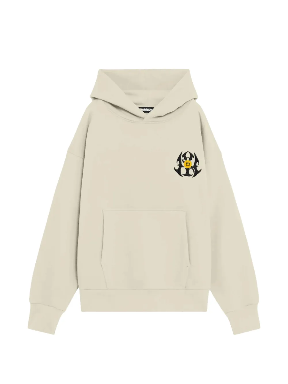 BARROW printed drawstring hoodie - Toni neutri