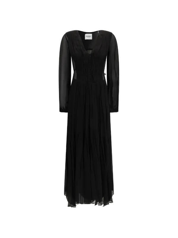 Marant Étoile Briane V-neck Maxi Dress in Black