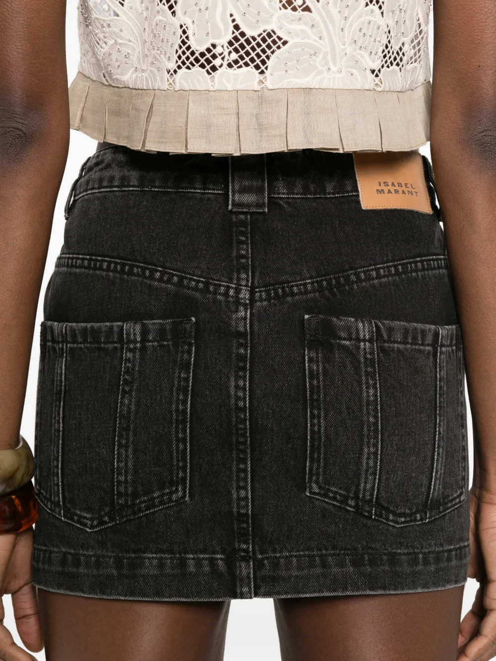 Five-Pockets Denim Mini Skirt