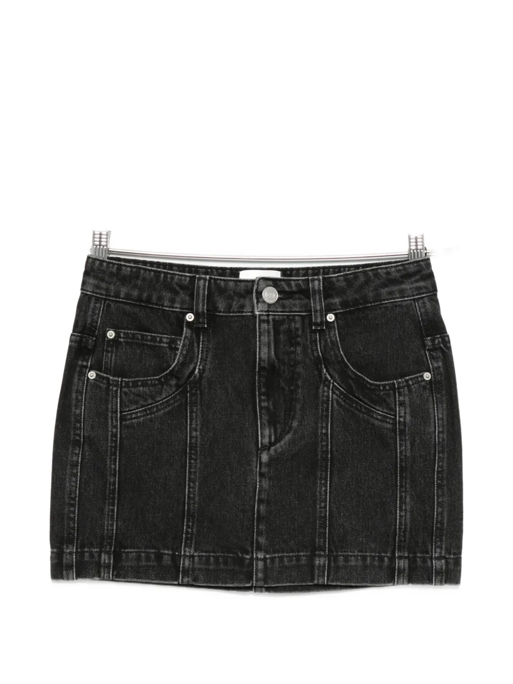 MARANT ÉTOILE five-pockets denim mini skirt - Nero