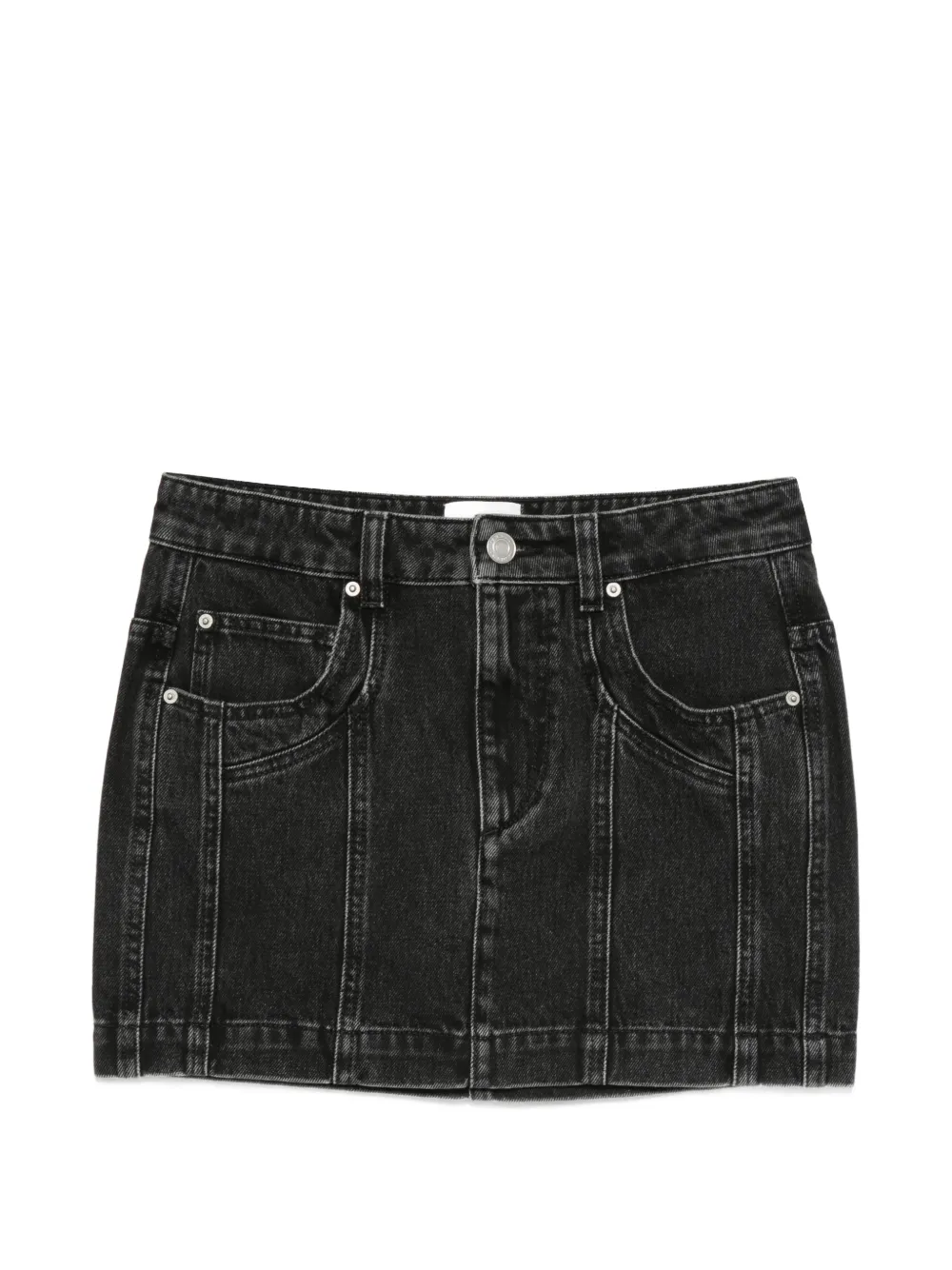 MARANT ÉTOILE five-pockets denim mini skirt - Nero