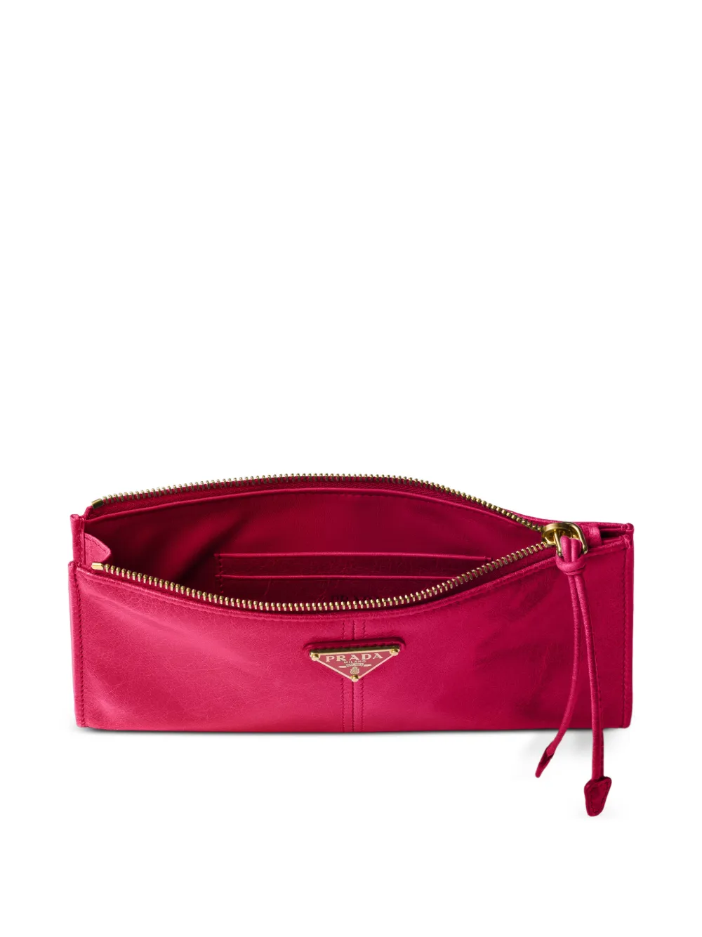 Prada Triangel leren portemonnee met email Roze