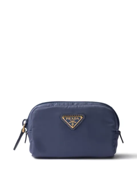 Prada zipper logo make up bags