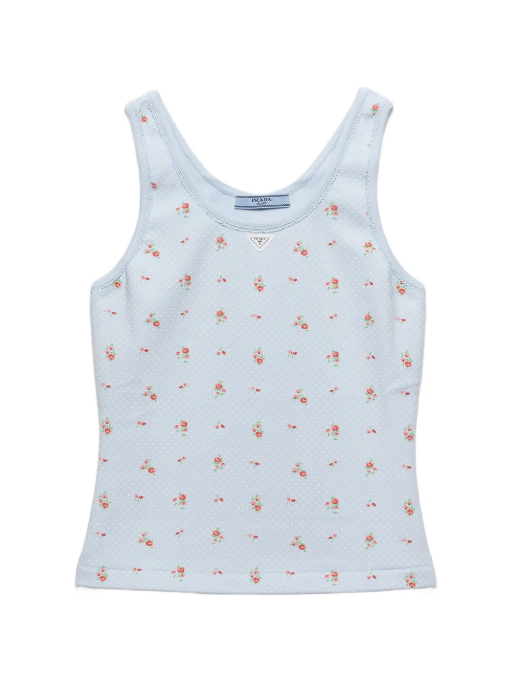 Prada Top con stampa - Blu