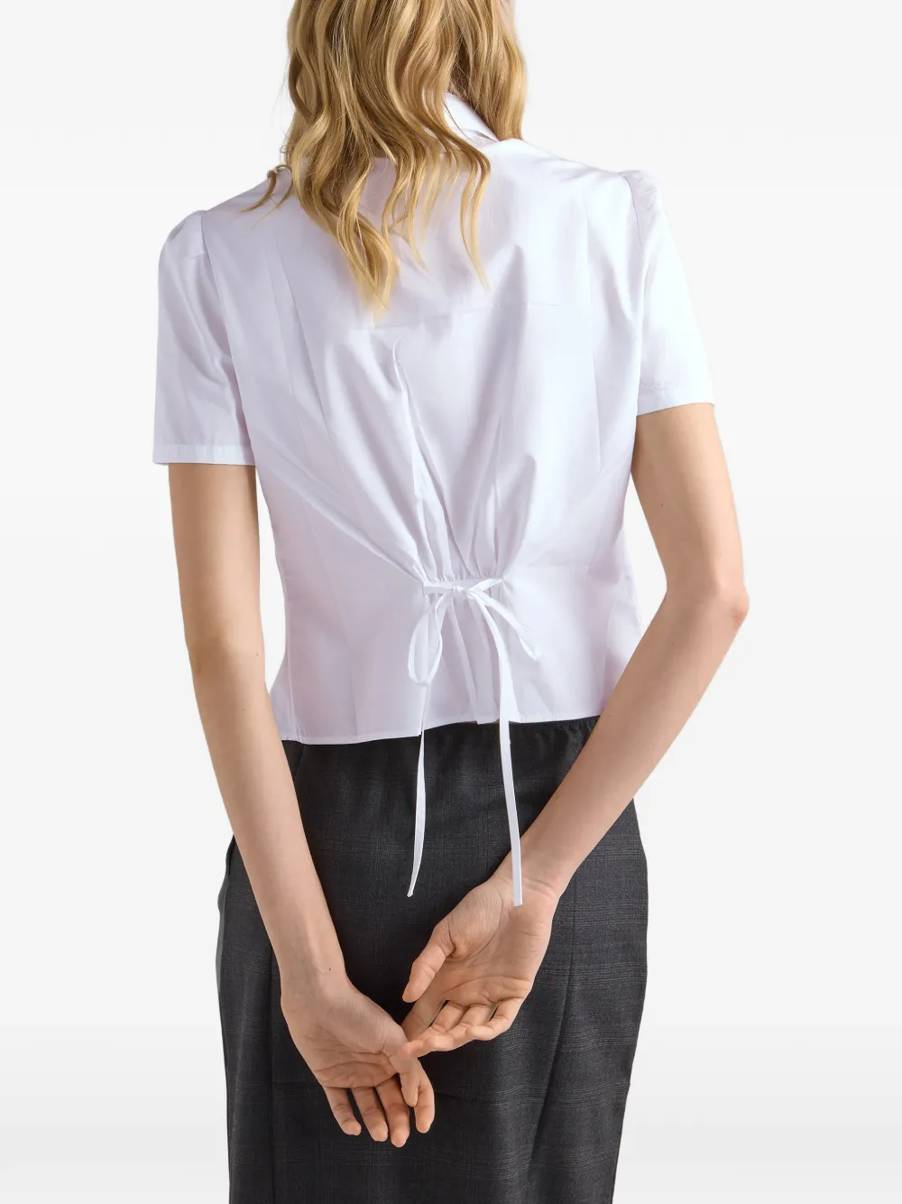 Prada Flared blouse met knopen Wit