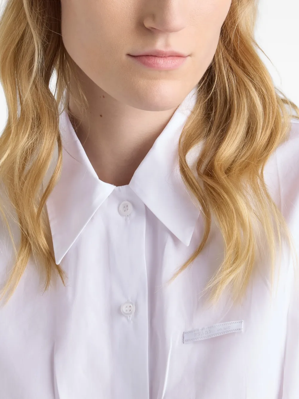 Prada Flared blouse met knopen Wit
