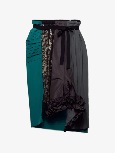 Prada patchwork midi skirt
