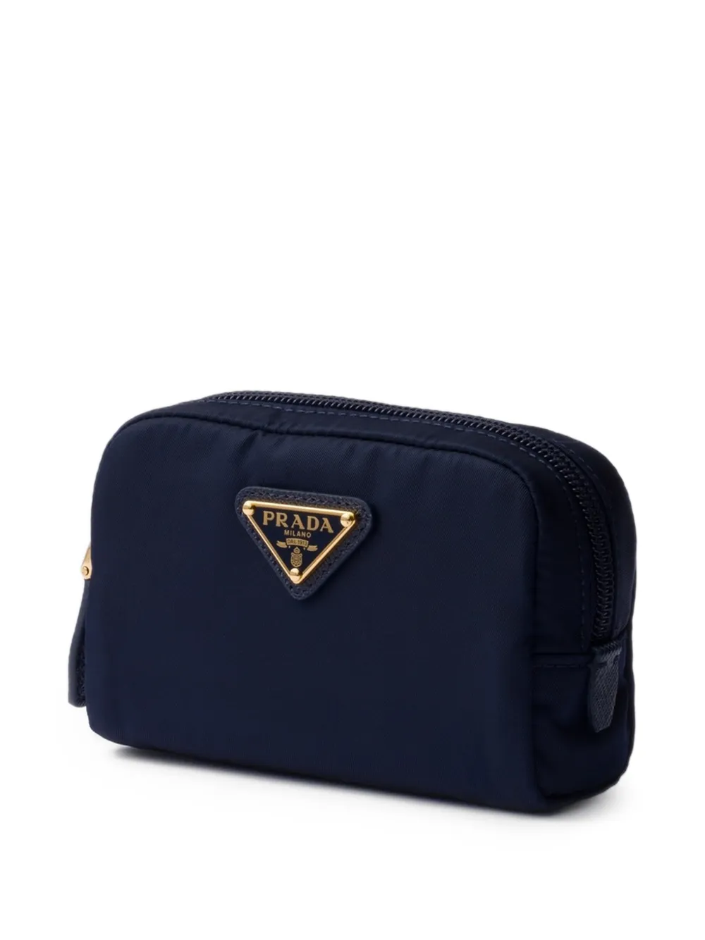  Prada Triangle-logo Micro Make Up Bag - Blue 