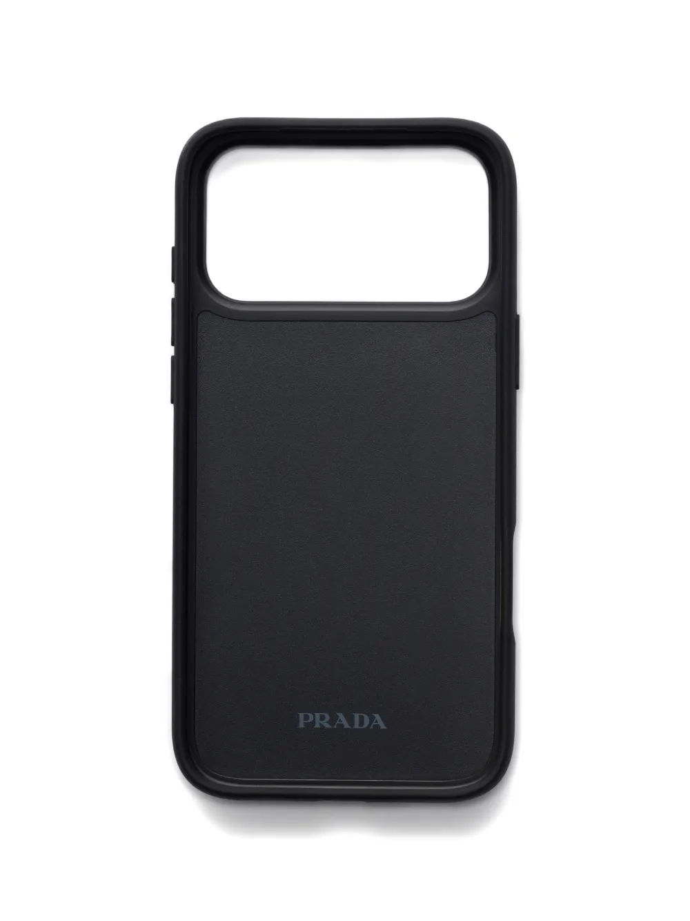  Prada Enameled Triangle Leather Phone Case Iphone 17 Pro Max - Black 