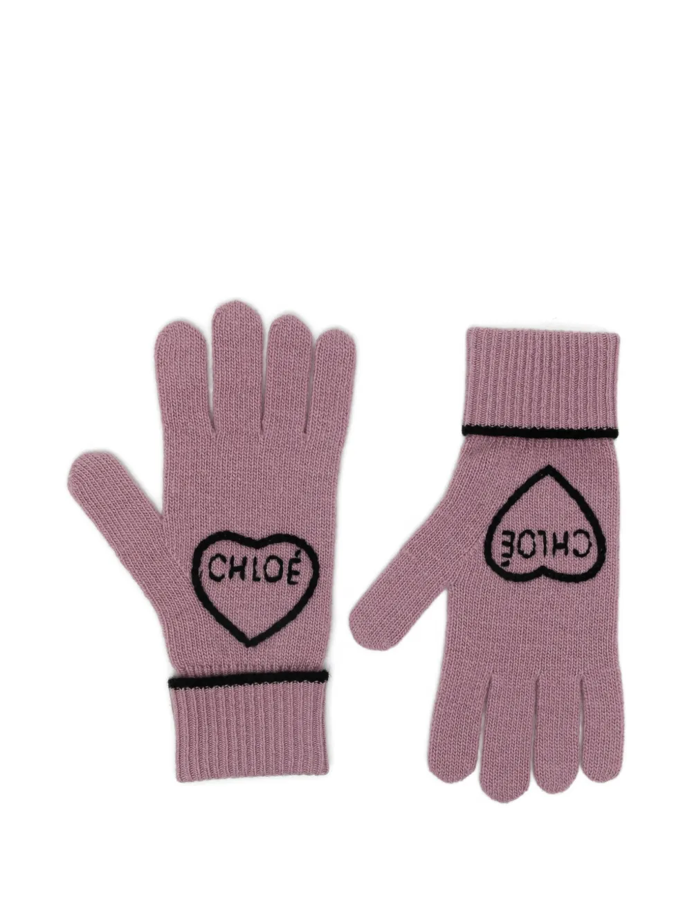 Chloé Encoeur gloves - Rosa