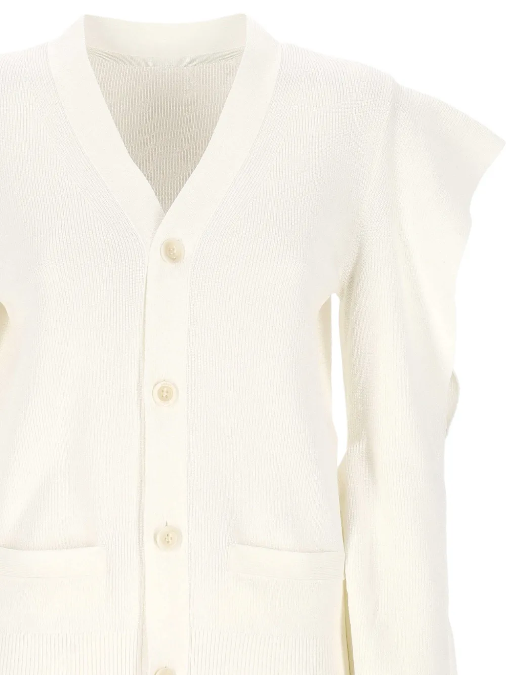 sacai Vest met ruches Wit