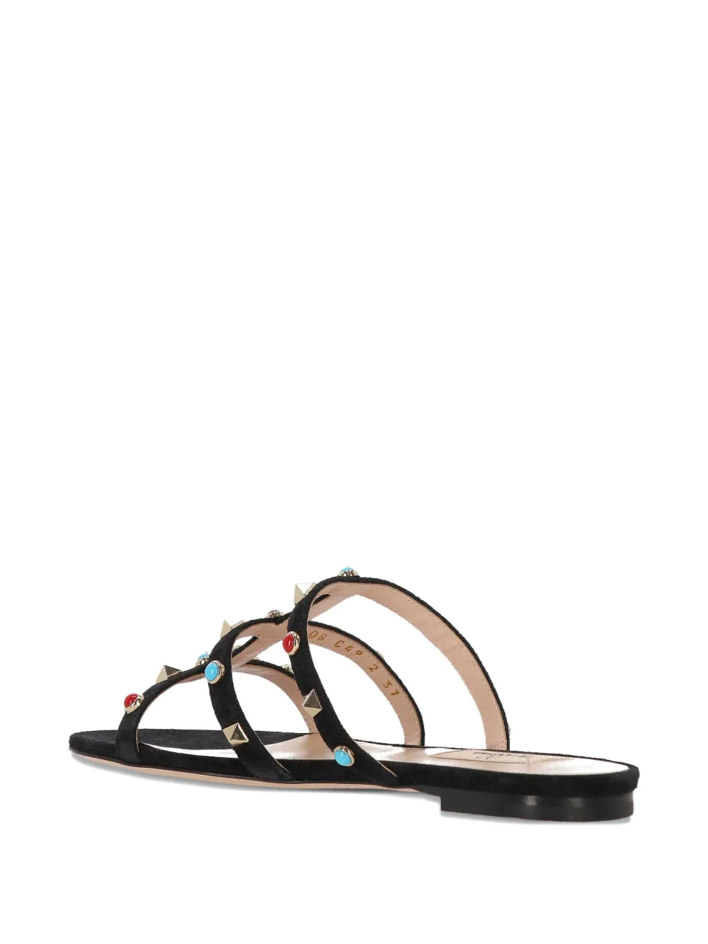 Valentino Garavani studded sandals Zwart