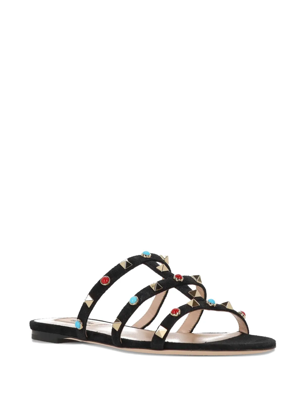 Valentino Garavani studded sandals Zwart