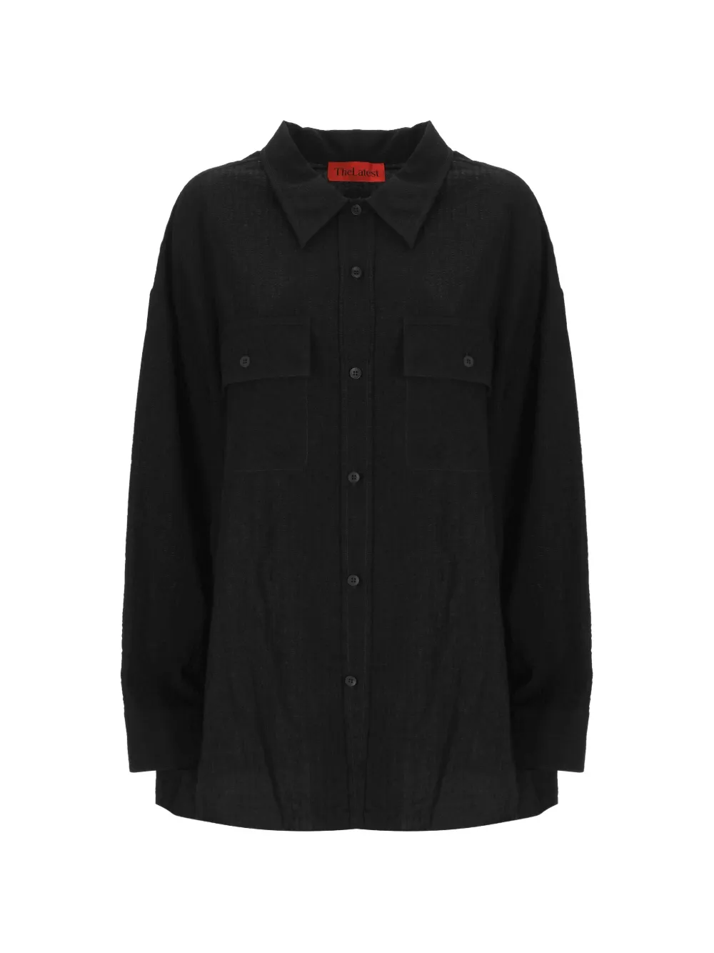 THELATEST buttoned pocket shirt - Nero