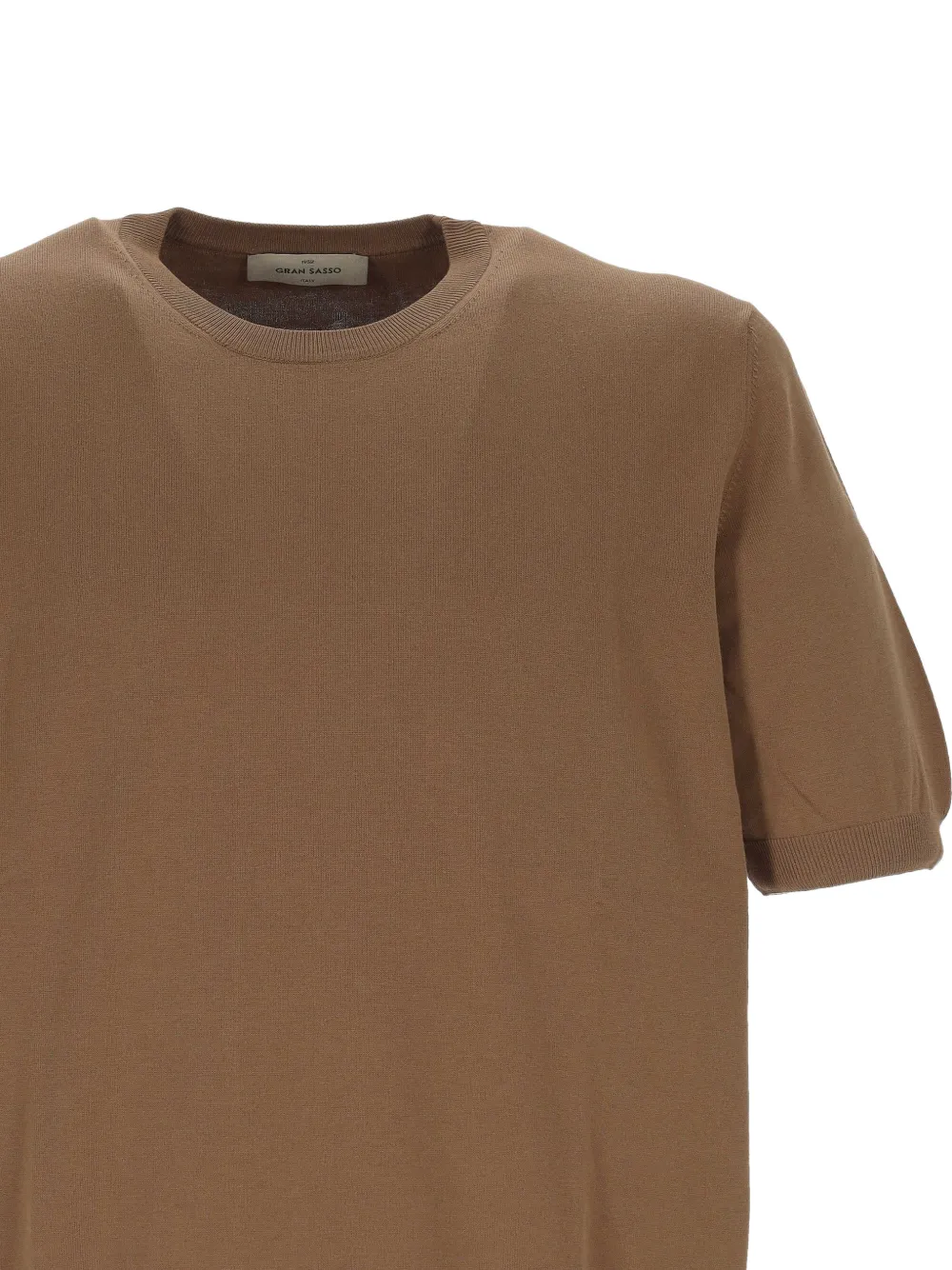 Gran Sasso Gebreid T-shirt Bruin