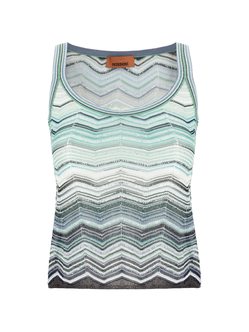 Missoni Knitted Sleeveless Tank Top In Multi