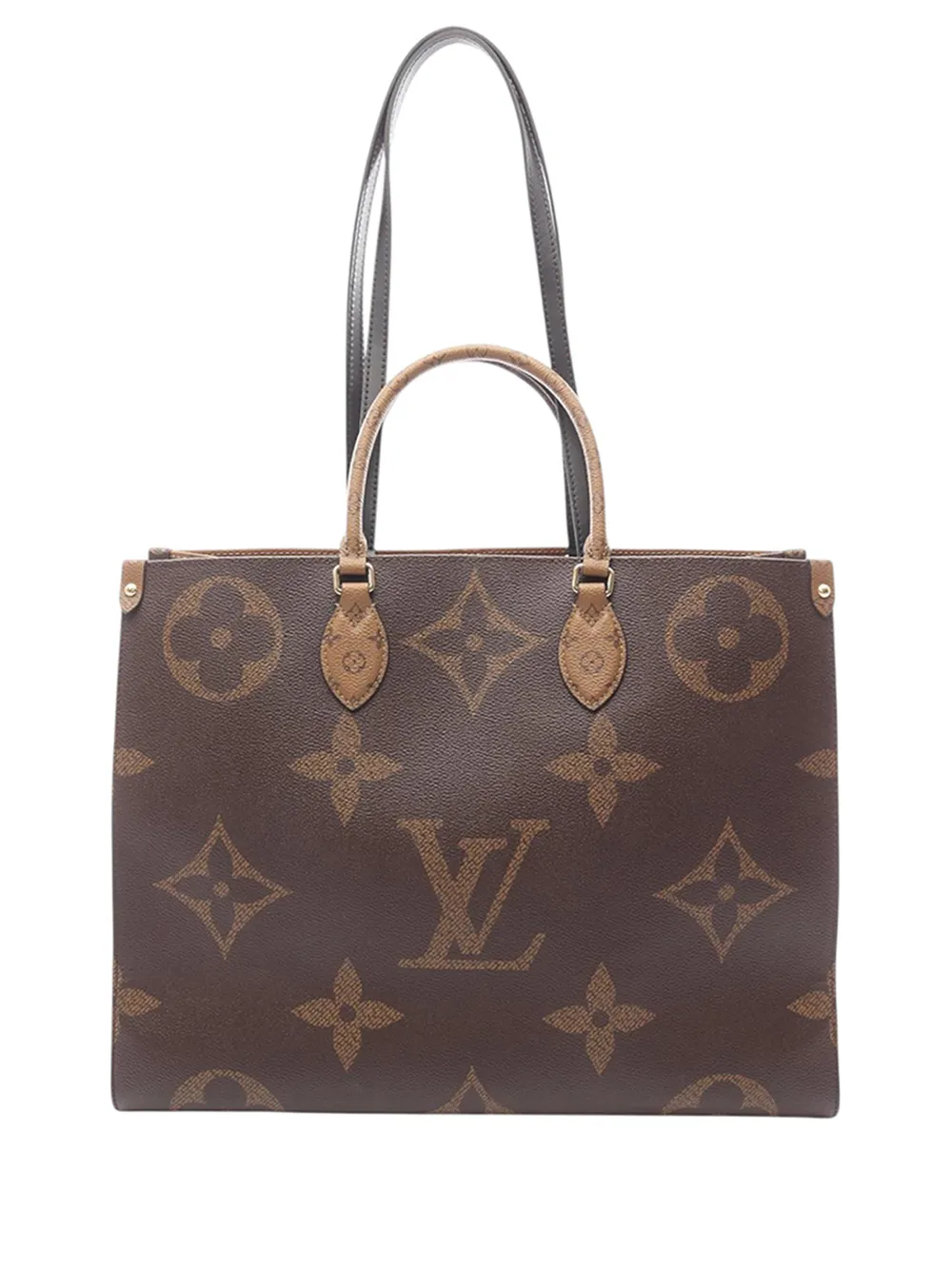 Louis Vuitton Pre-Owned Borsa a tracolla OnTheGo GM in tela Monogram Reverse Giant 2021-2026 - Marrone