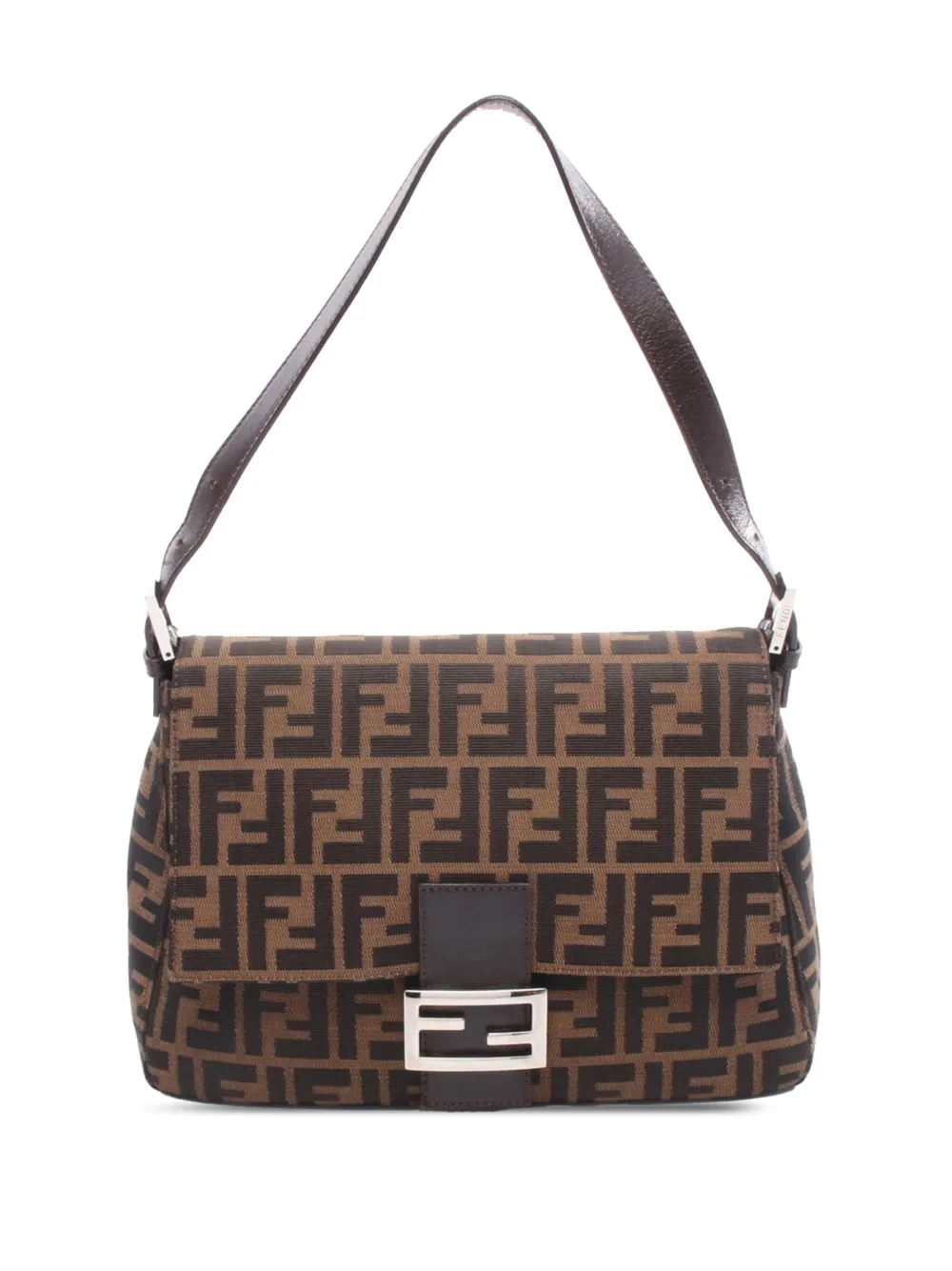 Fendi Pre-Owned Borsa a spalla Mamma Baguette con motivo Zucchino 2000-2010 - Marrone