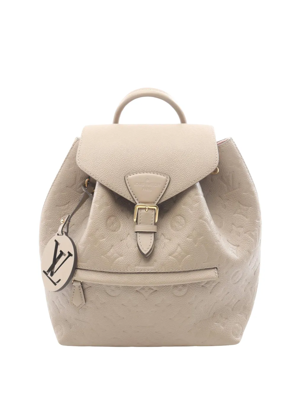 Louis Vuitton Pre-Owned Zaino Montsouris PM in pelle Empreinte con monogramma 2021 - Marrone