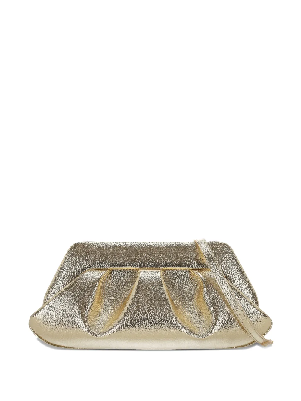 Themoirè Gea laminated clutch bag - Oro