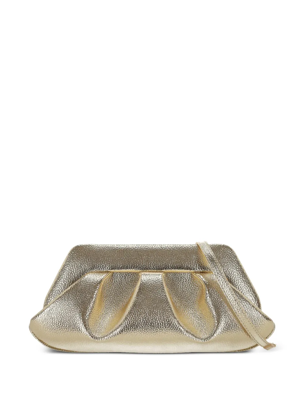 Themoirè Gea laminated clutch bag - Oro