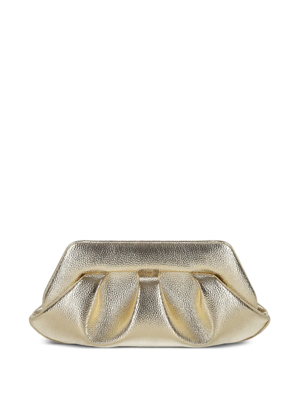 Themoirè Gea gelamineerde clutch Goud