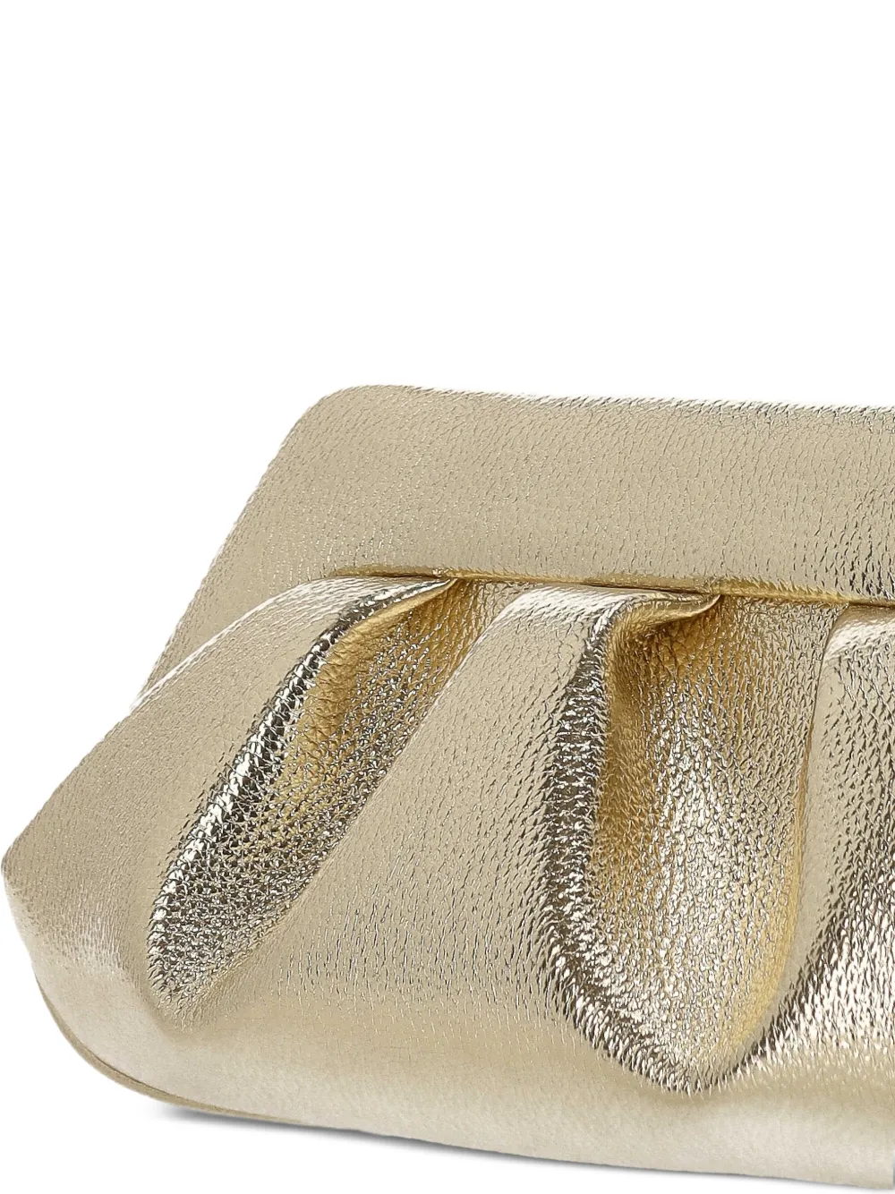 Themoirè Gea gelamineerde clutch Goud