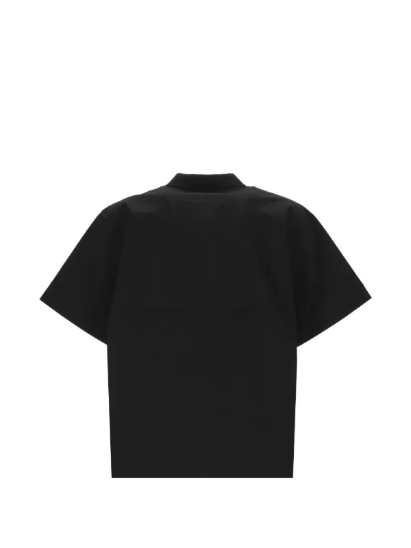 sacai ハーフジップ 半袖シャツ 25-03585M Sacai ハーフジップ ポロシャツ | ブラック | FARFETCH JP