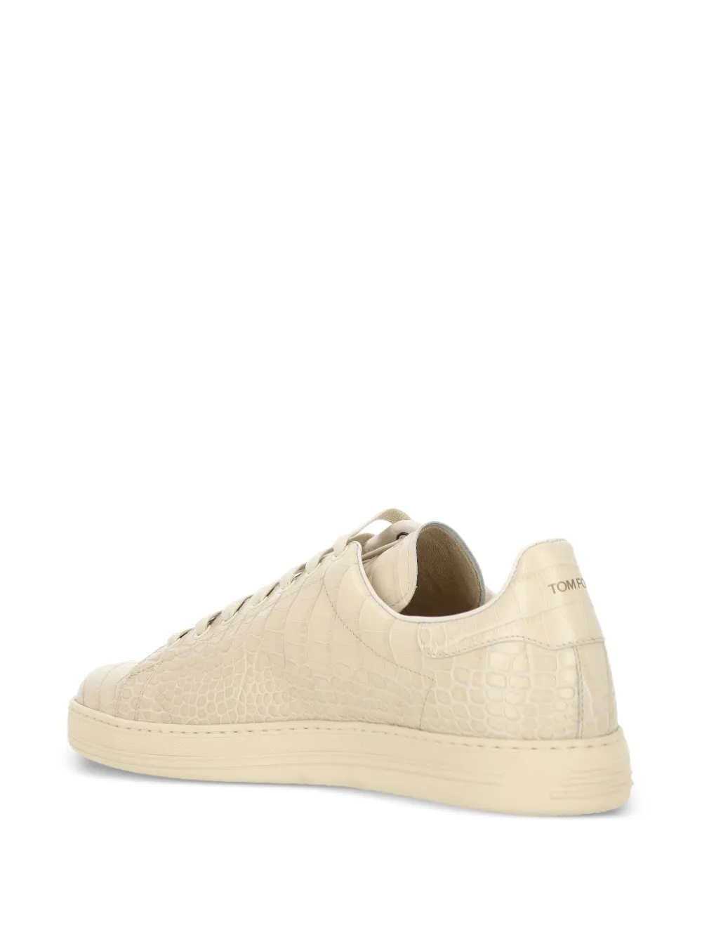TOM FORD croc-effect sneakers Beige