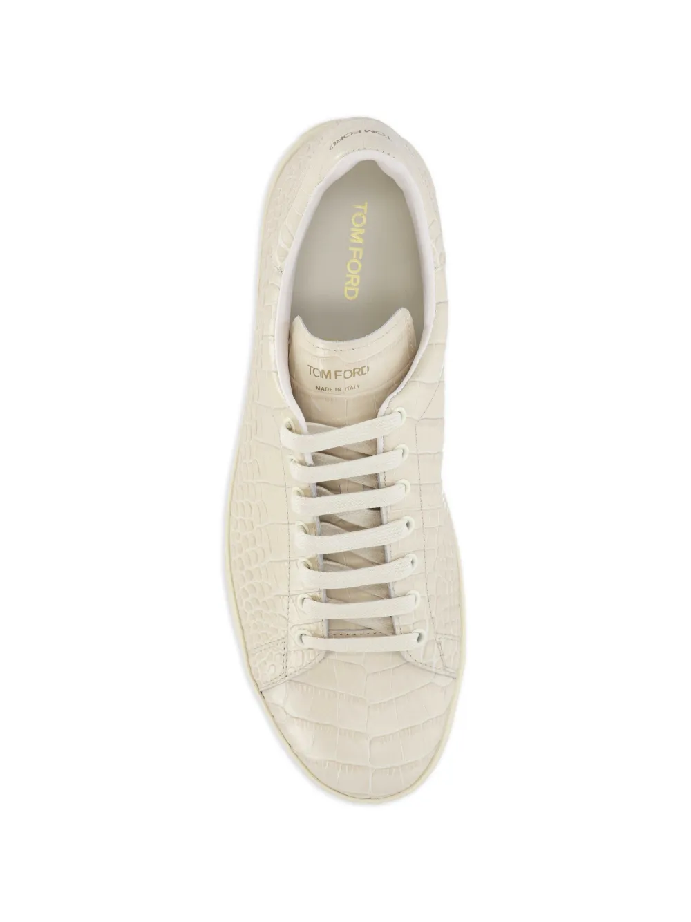 TOM FORD croc-effect sneakers Beige