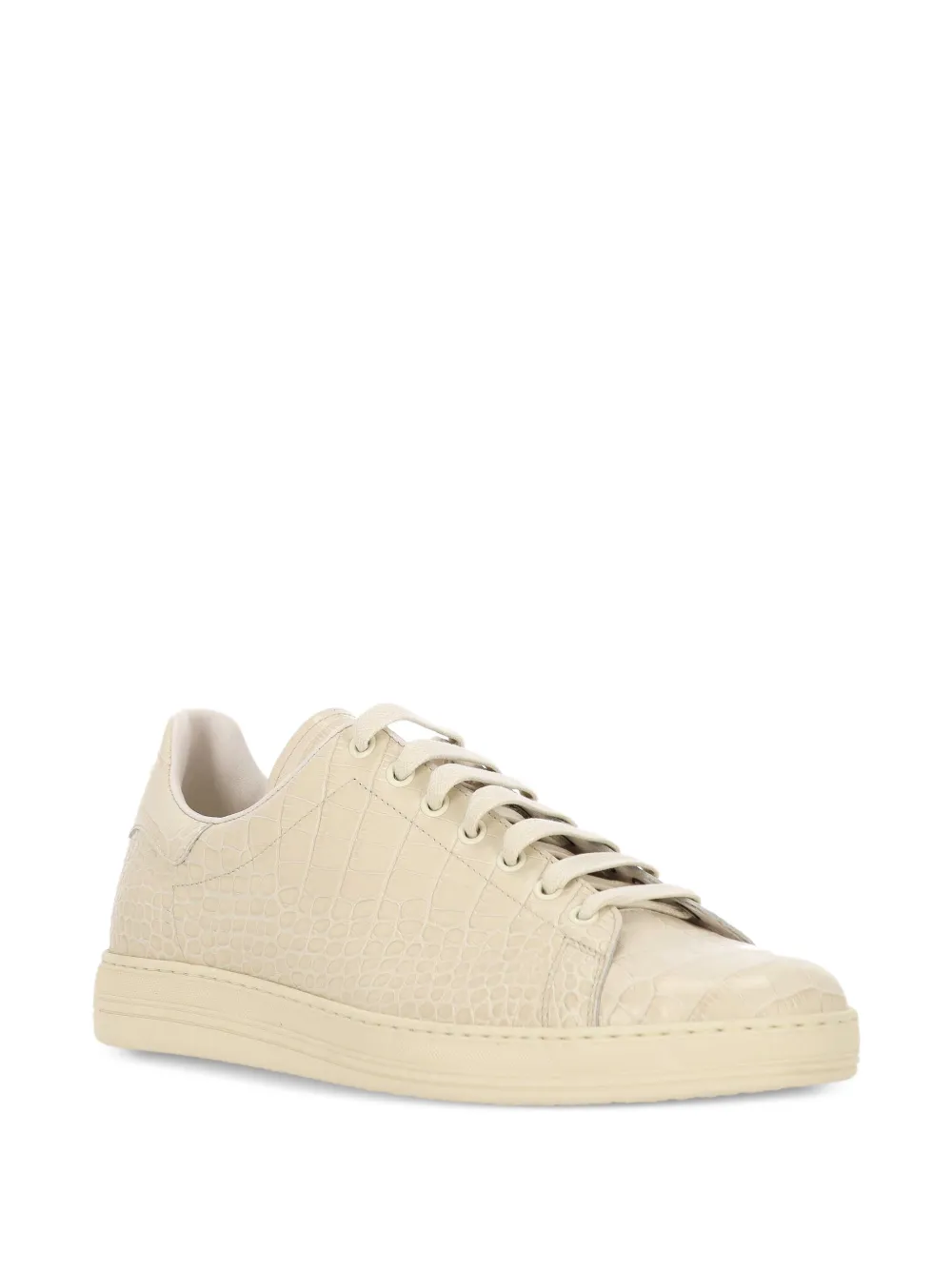 TOM FORD croc-effect sneakers Beige
