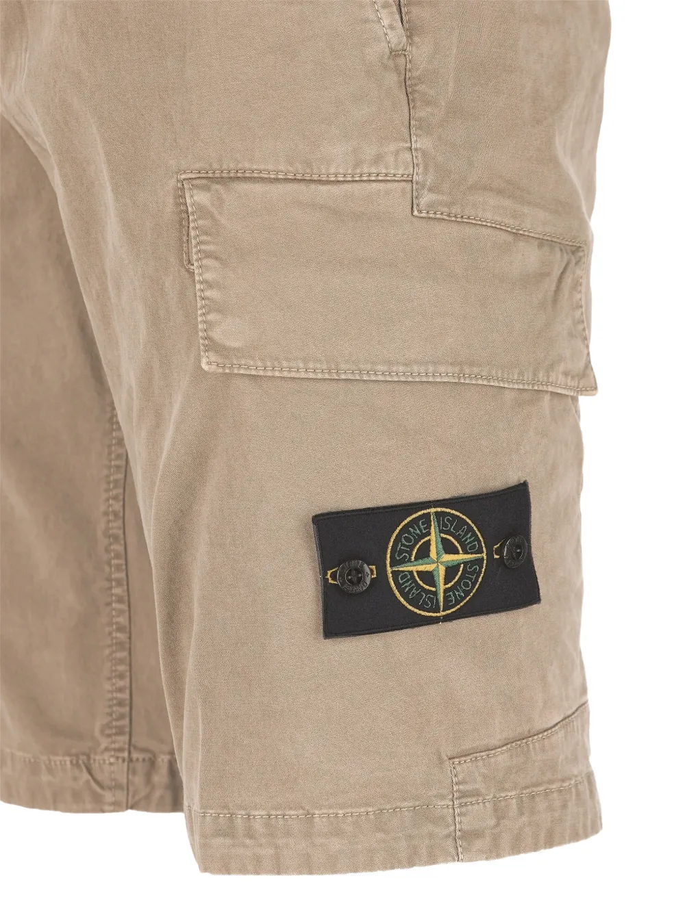 Stone Island Cargo shorts met logopatch Beige